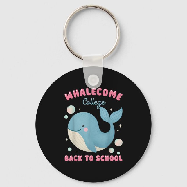 Funny Whalecome Back to school College Ocean Teach Nyckelring (Framsida)