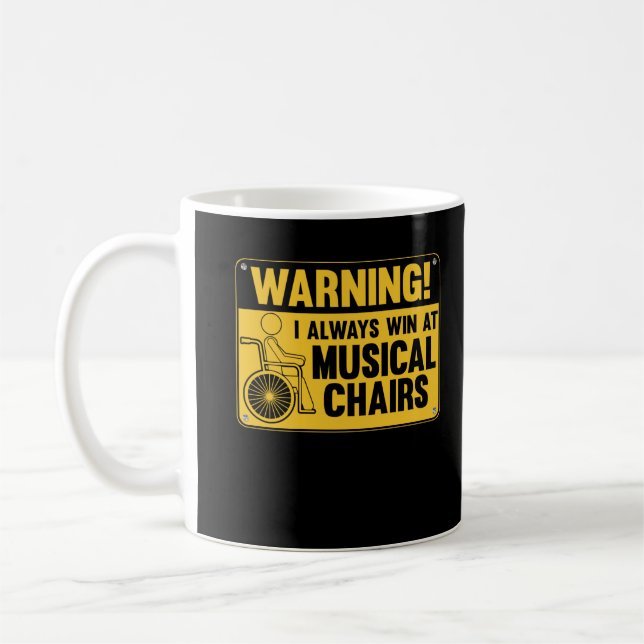 Funny Wheelcourt Musical-stol Humor Kaffemugg (Vänster)