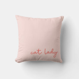 Funny Whimsical Cat Dam-citat i Rosa Kudde
