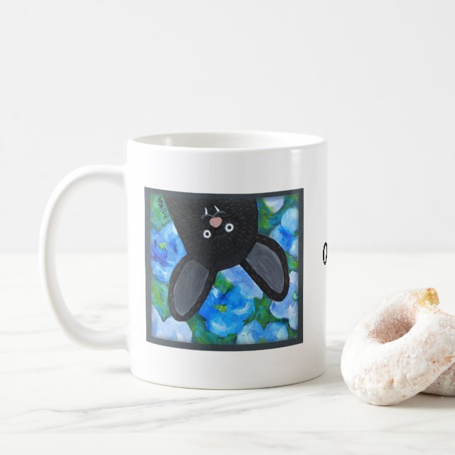 Funny Whimsical Goth Vampire Fladdermus eget namn Kaffemugg (Med munk)
