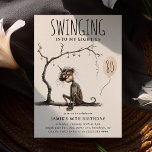 Funny Whimsical Monkey Vuxen Birthday Inbjudningar<br><div class="desc">Är du redo för ett apelformat gigglingsmanifest på din speciella dag? Vår jakt på min (tillagda ålder) fantastiska Vuxen på födelsedagsinbjudan är perfektens sätt att fira! Den här lekande designen har en apa i en träd, en sport i en party hatt och en ballong. Anpassadet som säger garanterar ett kryp...</div>