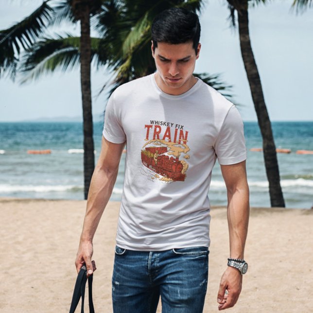 Funny Whiskey Fix Tåg T Shirt (Skapare uppladdad)