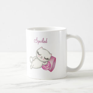 Funny White Cat Coffee Mugg