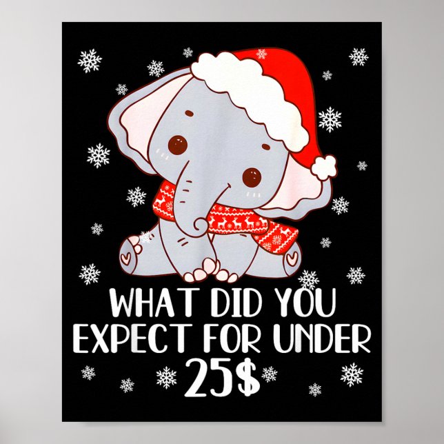 Funny White Elephant Pjs For Adults Under 15 20  Poster (Framsidan)