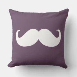 Funny White Mustache 26 Kudde