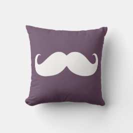 Funny White Mustache 26 Kudde