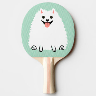 Funny White Pomeranian Pingisracket