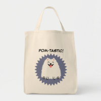 Funny White Pomeranian Tecknad hund