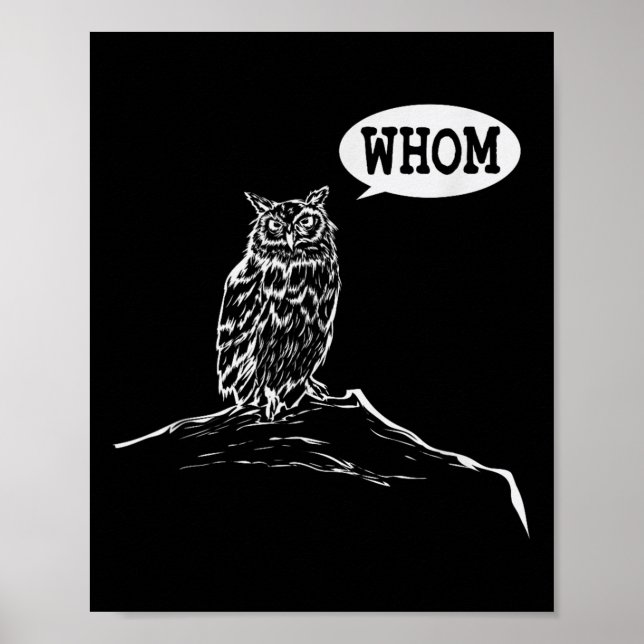 Funny Whom Uggla Grammar Englieacher Poster (Framsidan)