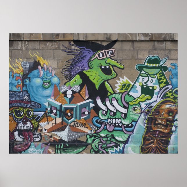 Funny Wicked Grönt Witch Poster (Framsidan)