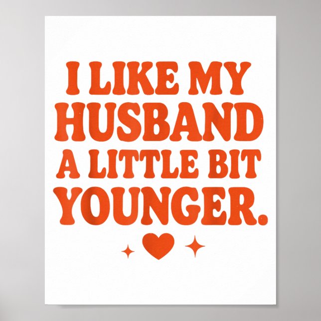 Funny Wife Husband I Like My Husband A Little Bit  Poster (Framsidan)