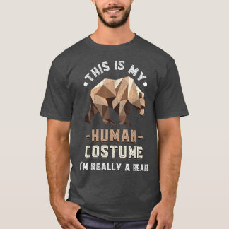 Funny Wildlife Animal Lover Human Costume Grizzly T Shirt