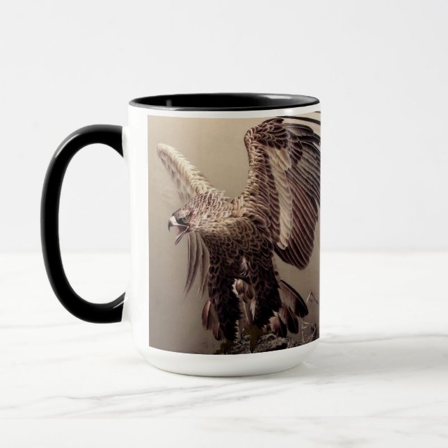 Funny Wildlife Bird Patriotic American Eagle Mugg (Vänster)