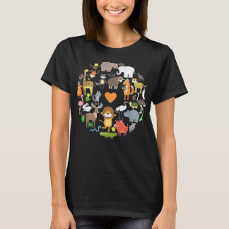 Funny Wildlife Safari Animals Gifts for Zoo Älskar T Shirt