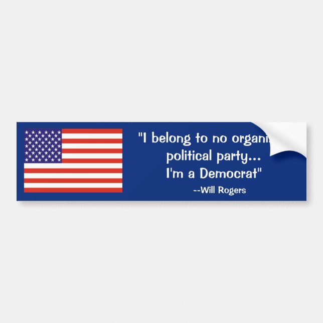 Funny Will Rogers Bumper Sticker Bildekal (Framsidan)