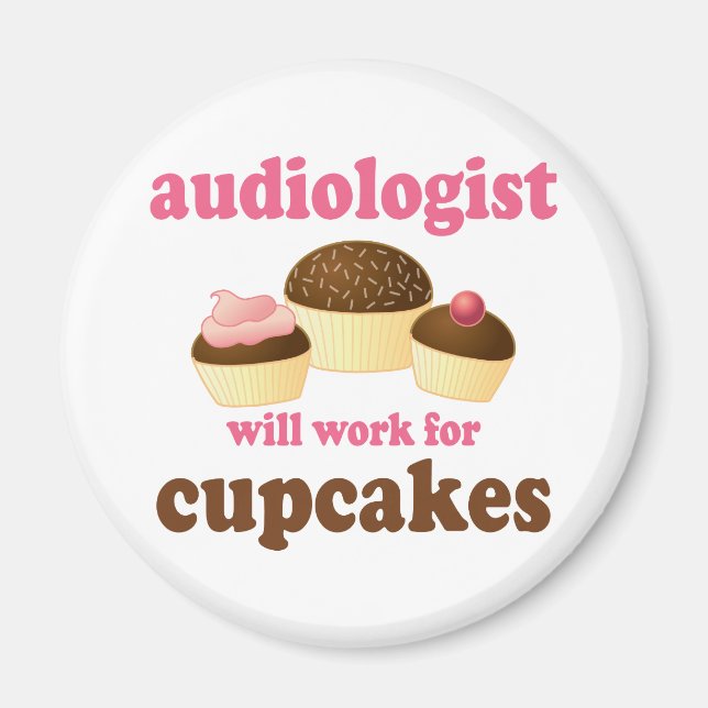 Funny Will Work for Muffinss Audiolog Magnet (Framsidan)