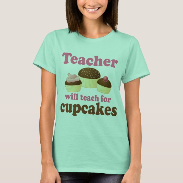 Funny Will Work for Muffinss Lacher T-shirt (Framsida)