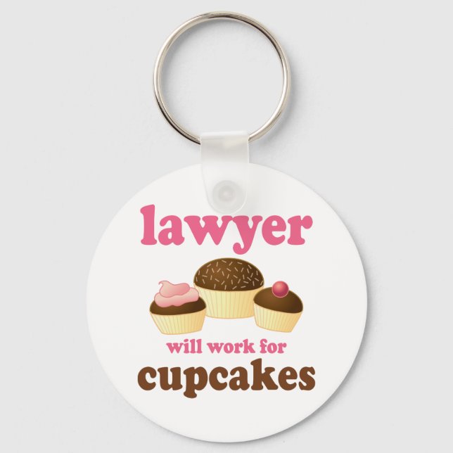 Funny Will Work for Muffinss Lawyer Nyckelring (Framsida)