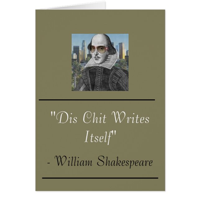 Funny William Shakespeare-kort Hälsningskort (Framsidan)