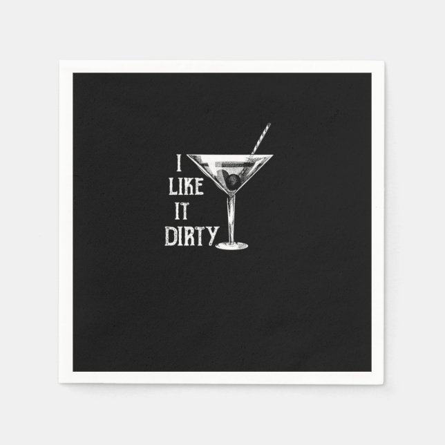 Funny Wine Lover I Like it Dirty Pappersservett (Framsidan)