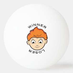 Funny Winner Loser Ping Pong Ansikte Pingisboll