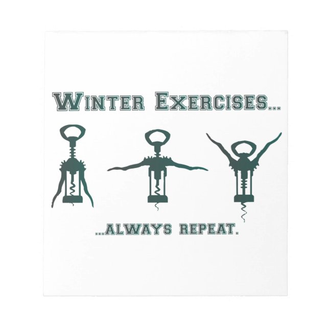 Funny Winter Exercises Anteckningsblock (Framsida)