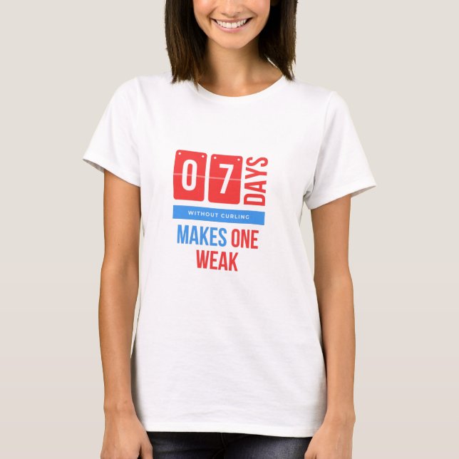 Funny Winter Sport Curling T Shirt (Framsida)