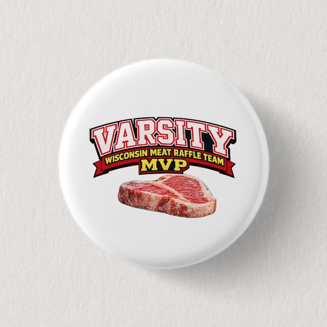 Funny Wisconsin Meat Raffle Varsity Team MVP  Knapp (Framsida)