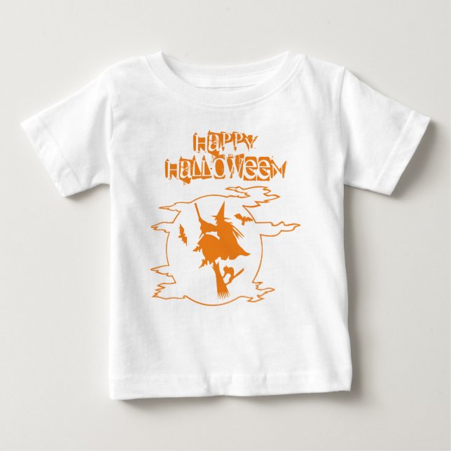 Funny Witch Broomstick World Halloween Typography Tröja (Framsida)
