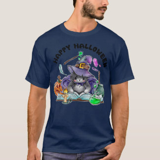 Funny Witch Cat Happy halloween, Cat Lover Spooky T Shirt