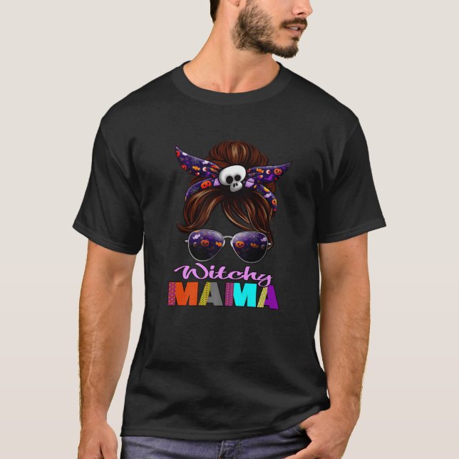 Funny Witch Hat Pumpkin Hedgehog Halloween T Shirt (Framsida)