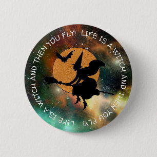 Funny Witch Humor Happy halloween Knapp