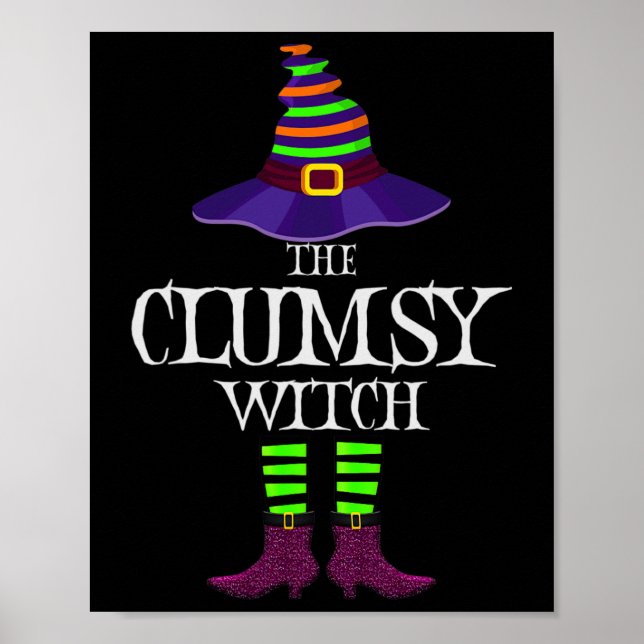 Funny Witch Magic of Halloween Matching Group Desi Poster (Framsidan)