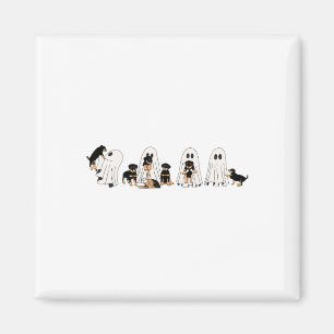 Funny Witch Rottweiler Spöken i Boo Lakan Hal Magnet