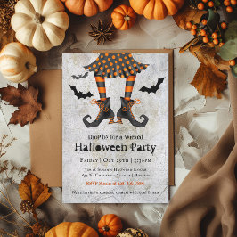 Funny Witches Ben Wicked Halloween fest Inbjudningar