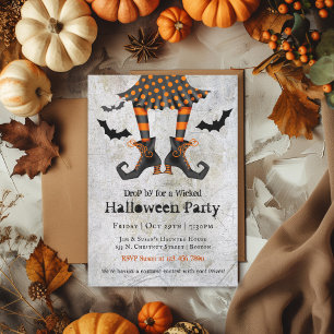 Funny Witches Ben Wicked Halloween fest Inbjudningar