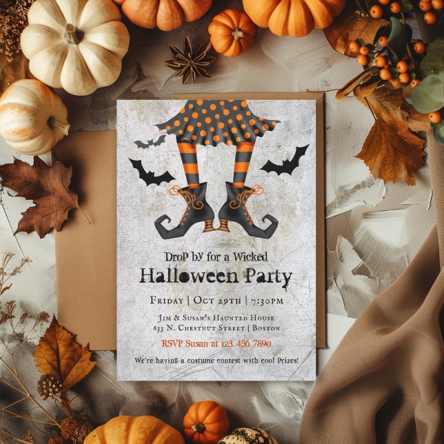 Funny Witches Ben Wicked Halloween fest Inbjudningar (Available in both printed and instant download digital formats.)