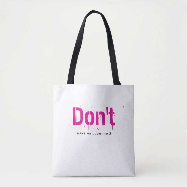 Funny Witty Clever Cool Minimalist Plain Tote Bag Tygkasse (Framsida)