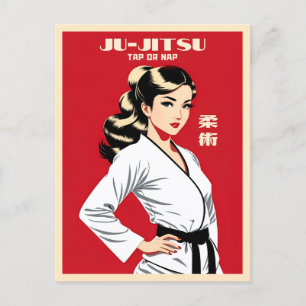 Funny Witty Ju-Jitsu BJJ MMA Martial Arts Humor Vykort