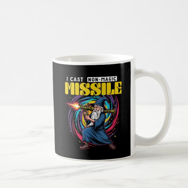 Funny Wizard with Rocket Launcher Mug Kaffemugg (Höger)