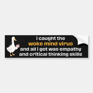 Funny Woke Mind Virus - Retro Empathy Cute Anka Bildekal