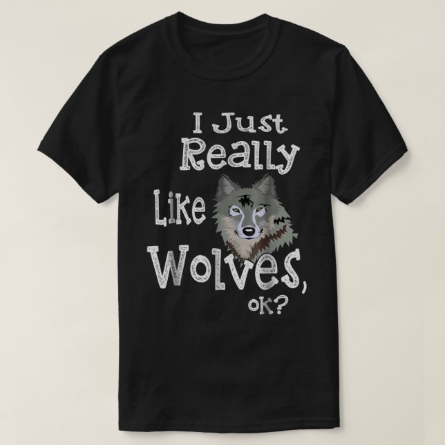 Funny Wolf Lover Design T Shirt (Design framsida)