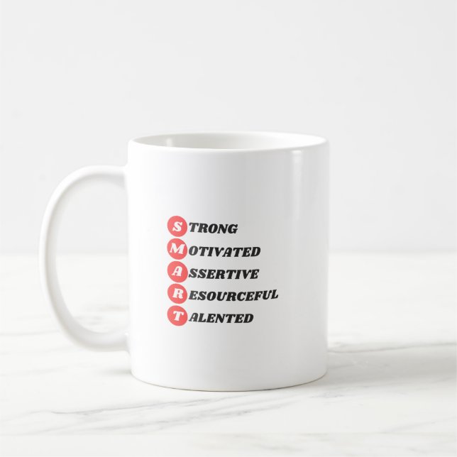 Funny Woman Acronym - SMART Kaffemugg (Vänster)