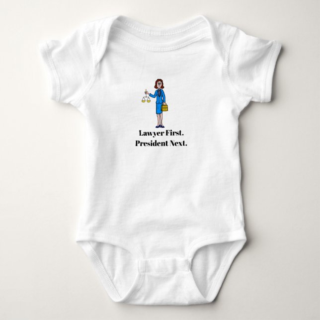 Funny Woman Lawyer Baby Shirt T (Framsida)