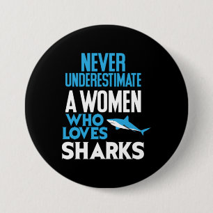 Funny Woman Vem Kärlek Sharks Knapp