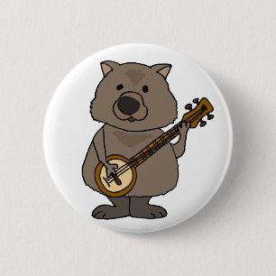 Funny Wombat spelar Tecknaden Banjo Knapp