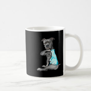 Funny Women Gifts Hund Pitbull I Kärlek Mamma Tatt Kaffemugg