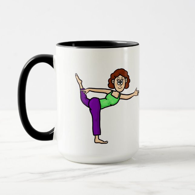 Funny Women Yoga Mugg (Vänster)