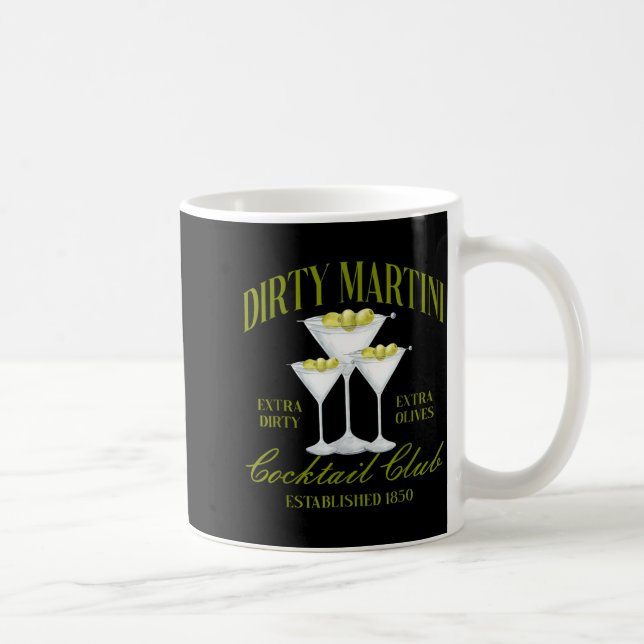 Funny Womens Dirty Martini Social Club Drinking Ta Kaffemugg (Höger)