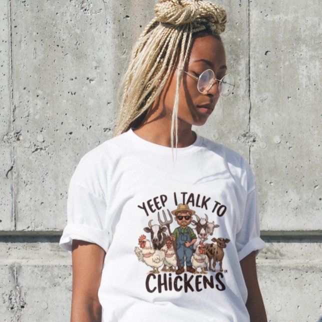 Funny Womens Gift Shirt Ja, jag pratar med Chicken T (Skapare uppladdad)